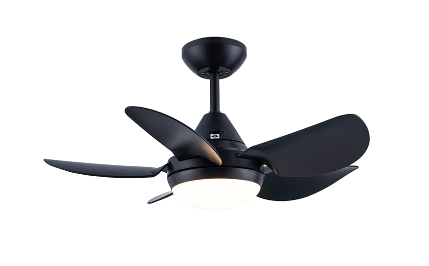 30-1086BK  30-Inch Matt Black Ceiling Fan with LED Light